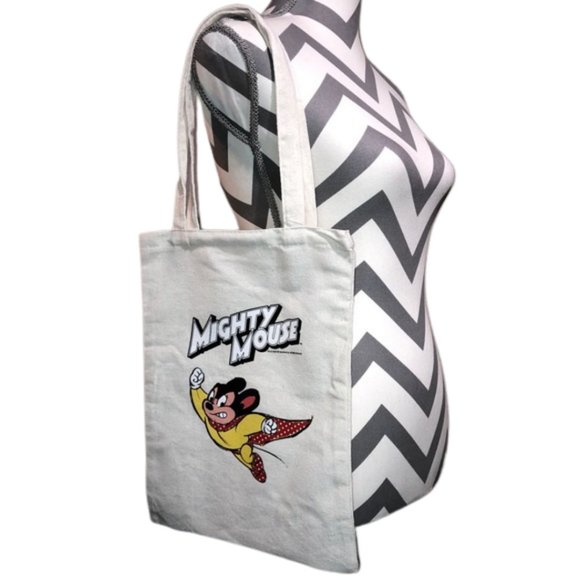 Mighty Mouse Canvas Tote Bag Purse NWT - Picture 2 of 7